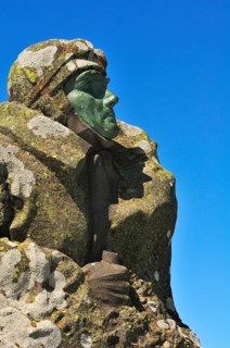 Monument to the aviation pioneer Eugene Renaux on the summit of the Puy de Dome volcano