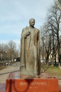 Bronze monument to Ivan Franko