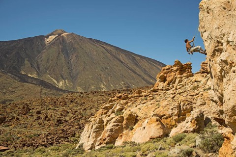 Climber at the Piedras Amarillas