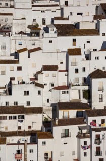 The White Town of Casares clings to a steep hillside