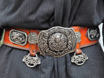 Traditional men's belt on a deel