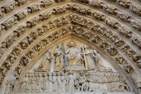 Stone carvings and sculptures over the main portal