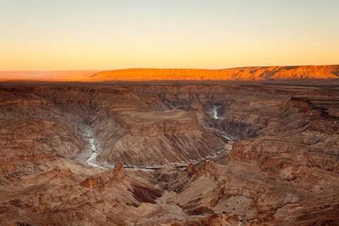 Sunrise over the Fish River Canyon
