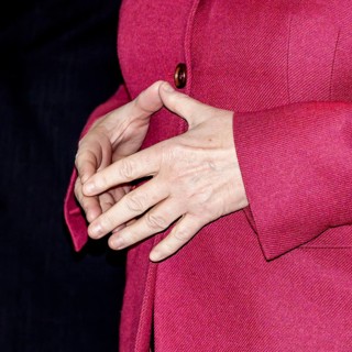 Typical hand position of Angela Merkel