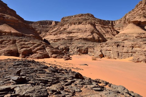 Sandstone canyon at Tiseteka