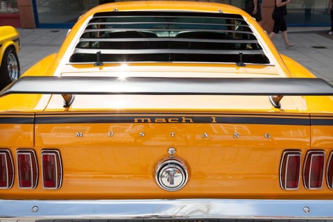 Yellow Ford Mustang