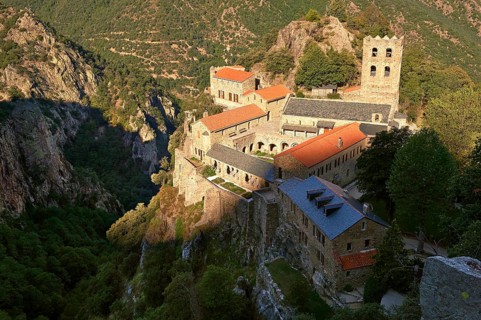 First Romanesque or Lombard Romanesque style Abbey of Saint Martin-du-Canigou
