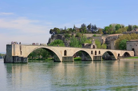 Pont Saint Benezet bridge across the Rhone river