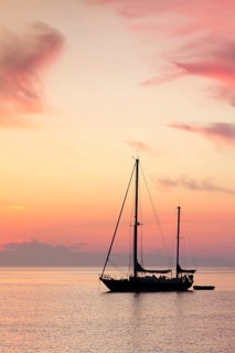Sailboat at sunset