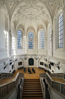 Stucco ceiling and stairs in the German Hunting and Fishing Museum
