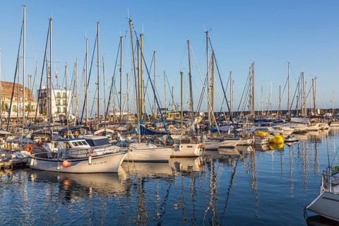 Boats in the harbour in Puerto de Mogan