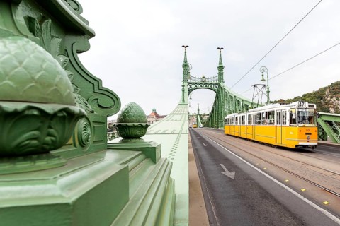 Liberty Bridge with tram