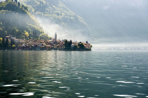 Village on the lake