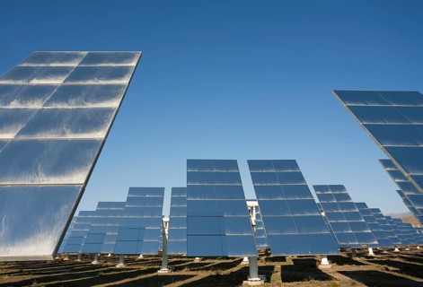 Rows of solar panels