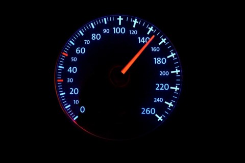 Speedometer with speed indicator