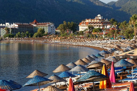 Beach by Icmeler in the morning