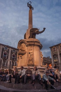 Fontana dell'Elefante fountain on the cathedral square