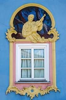Window with stucco and Luftlmalerei