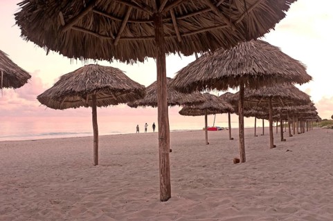 Umbrellas on the beach of Varadero