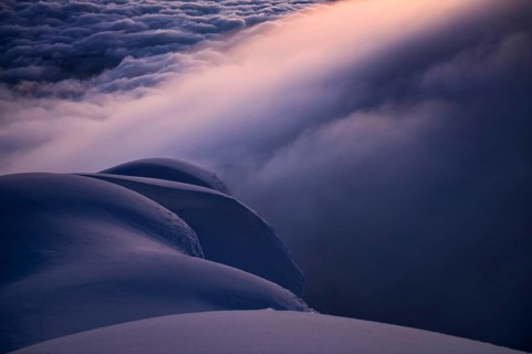 Sunrise at the summit of Cotopaxi Volcano