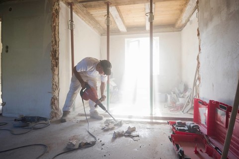 Craftsman during the substantial refurbishment of a building
