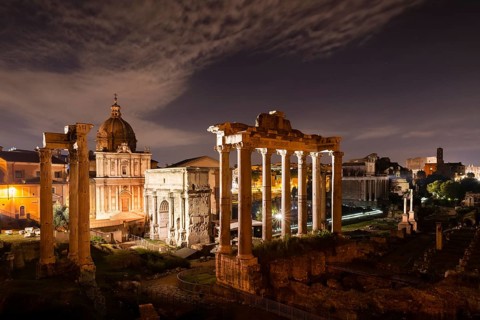 Roman Forum with the Temple of Vespasian
