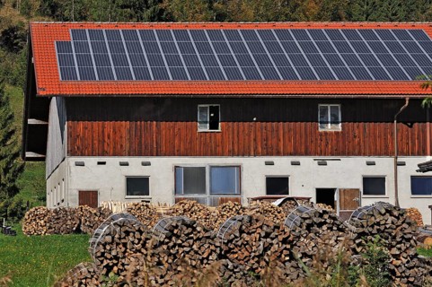 Farm with photovoltaic panels