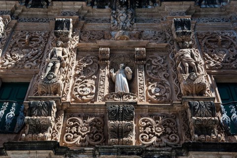 Ornamented gate of the Bonfirm church in the Pelourinho