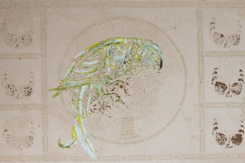 Wall decoration in a house in a former diamond miners' town