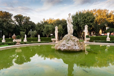 Venus fountain in the park of Villa Borghese