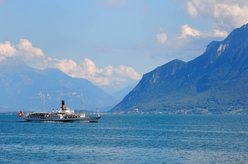 La Suisse paddle steamer on Lake Geneva