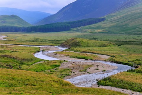 Typical landscape on the Clunie Water