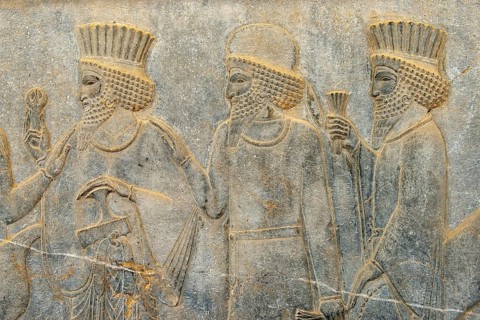 Bas-relief of Persian and Median soldiers on the Apadana Palace