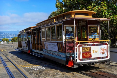 The historic cable car at Hyde Station