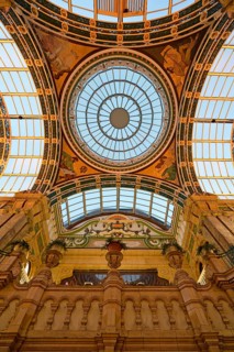 Glass rose window of the County Arcade