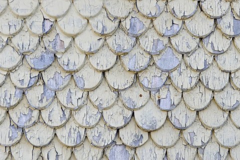 Wooden shingles on an Allgovian farmhouse