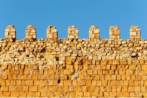Ramparts of Venetian Koules Fortress or Rocca al Mare