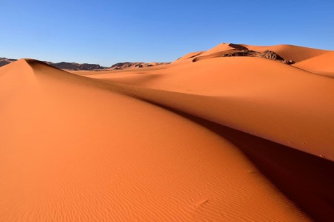 Rocks and sand dunes