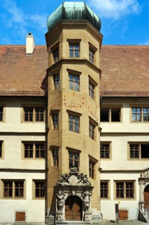 Stair tower with three sundials