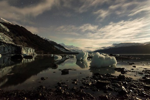 Aurora borealis over College Fjord