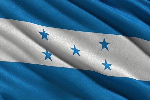 Flag of Honduras waving in the wind