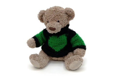 Teddy bear with knitted sweater