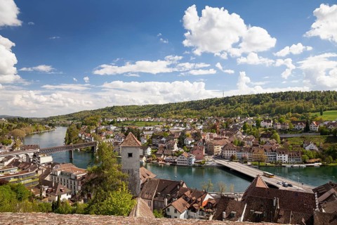 View from Munot Fortress over the town