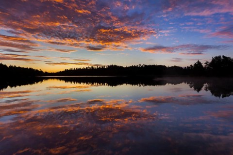 Sunrise at a lake