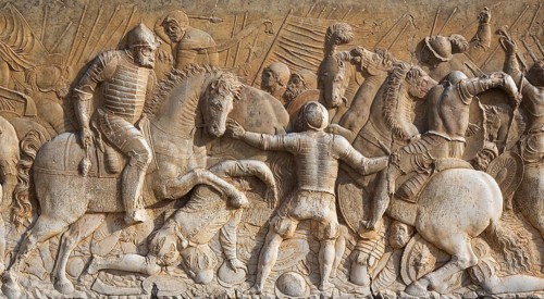 Bas-relief at the entrance of the Palace of Charles V