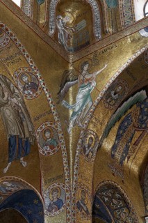 Byzantine mosaic with angels