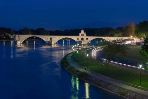 Rhone with the Pont Saint-Benezet bridge