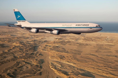Kuwait Airways Airbus A340-313 in flight