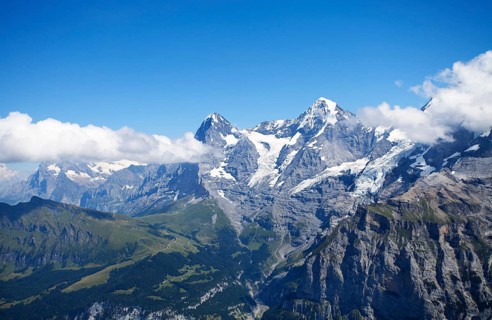 View towards Eiger and Jungfrau mountains