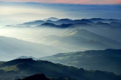View from Mt Saentis of the Central Alps